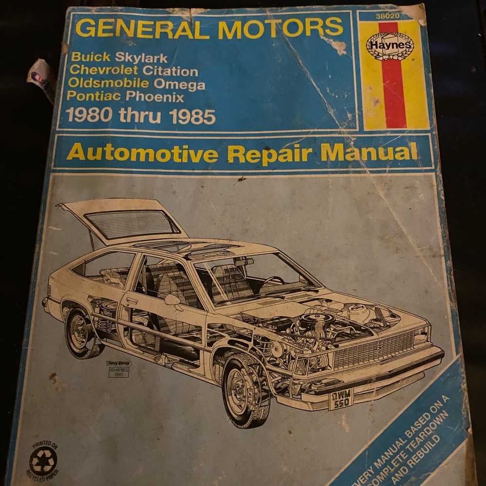 Haynes General Motors 1980-1985 automotive repair manual 38020 Skylark,Citation